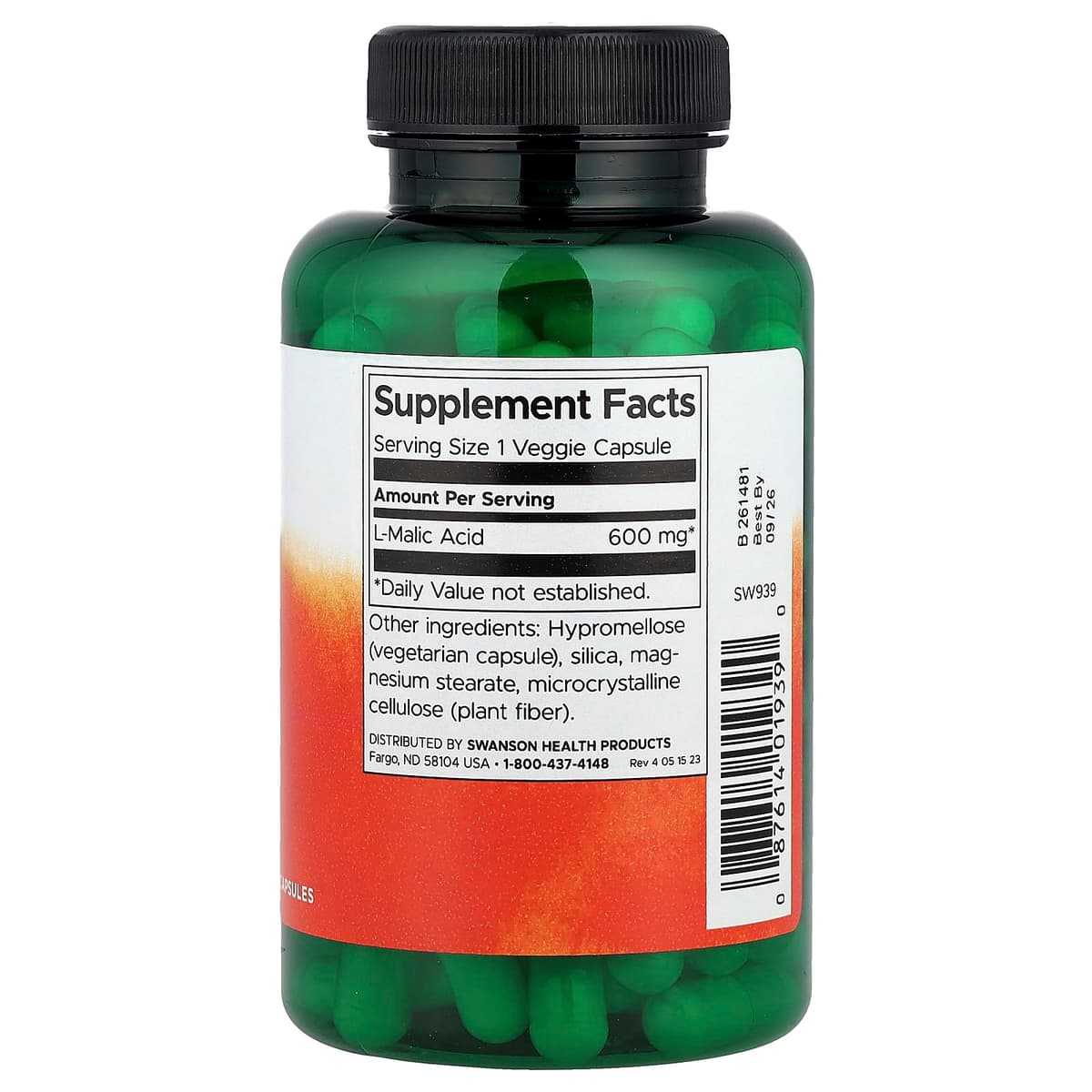 Swanson - Malic Acid - 100 Vcaps
