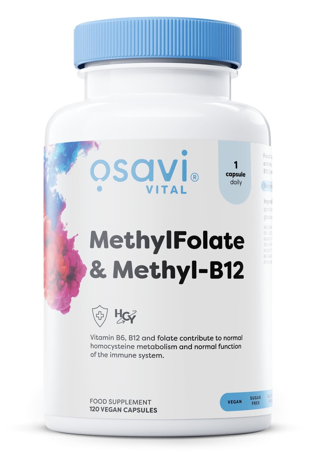 Osavi Nature - Methyl Folate & Methyl B12 - 120 Vcaps – Osavi förpackning