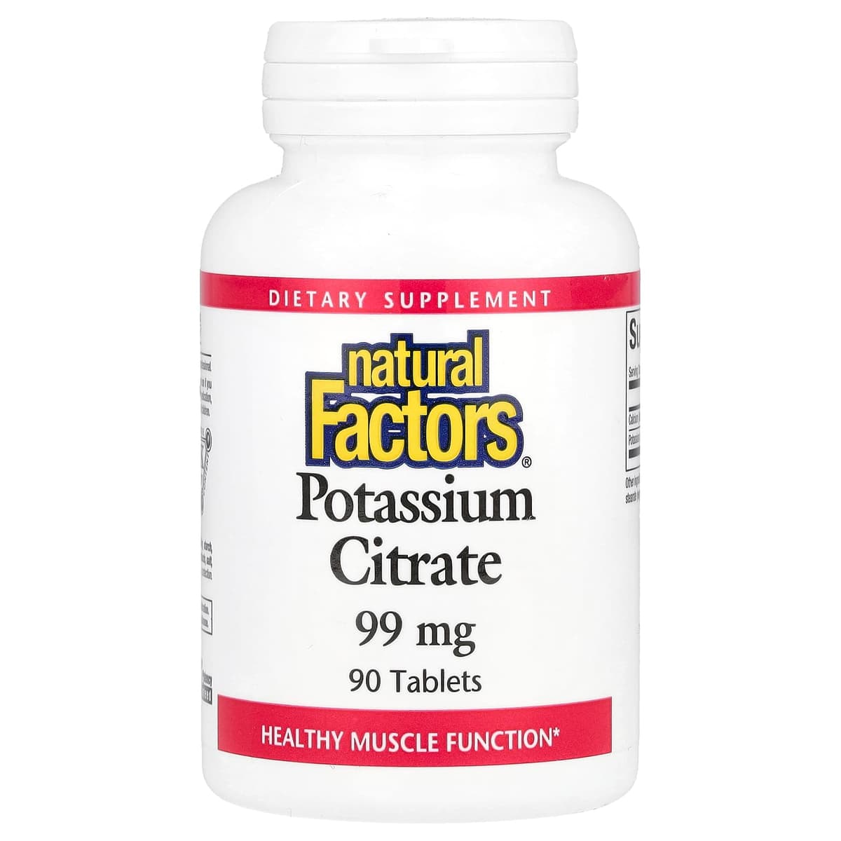 Natural Factors - Kaliumsitraatti - 90 tablettia