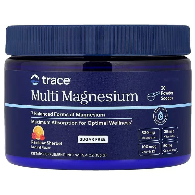 Trace Minerals - Multi Magnesium, Rainbow Sherbet - 153g – Trace Minerals förpackning