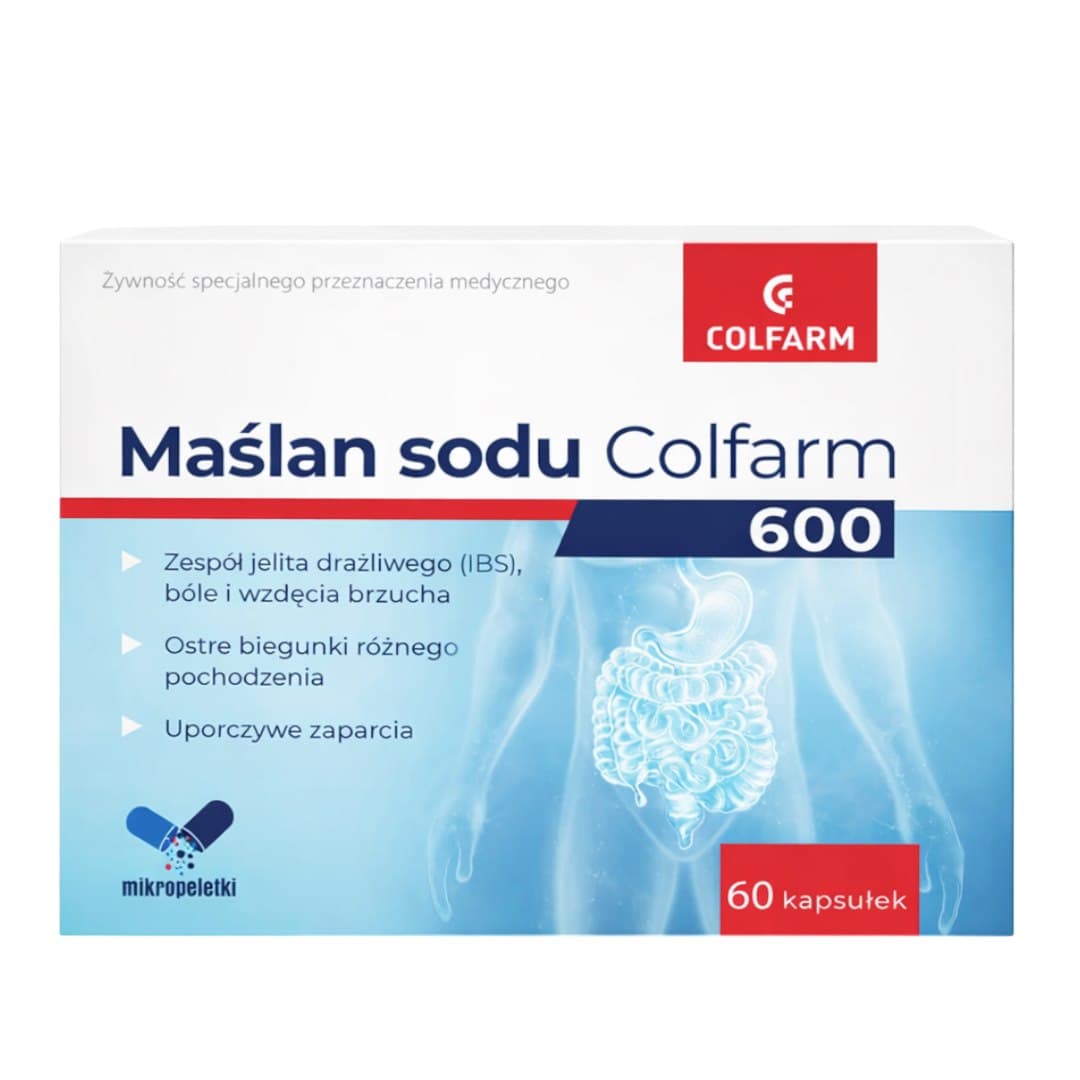 Colfarm - Sodium Butyrate - 600 - 60 caps – Colfarm förpackning