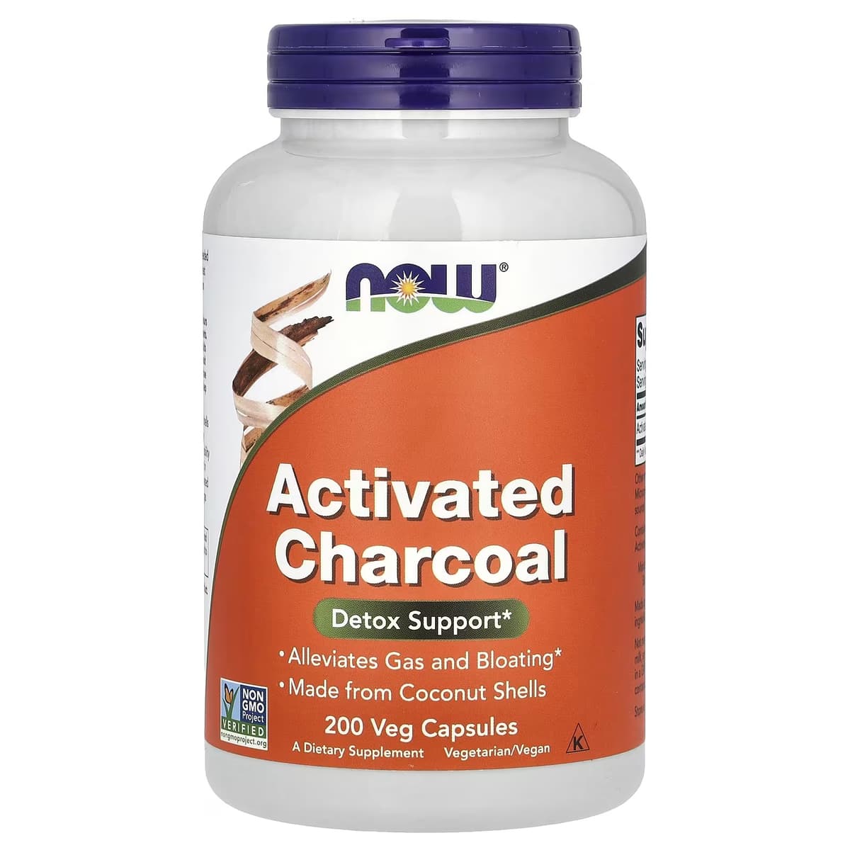 Now Foods - Activated Charcoal - 200 Vcaps
