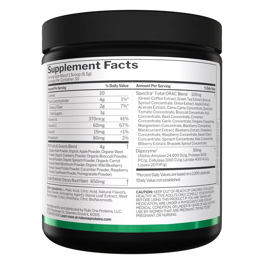 Rule One - Fruits & Greens, Mixed Berry - 195g