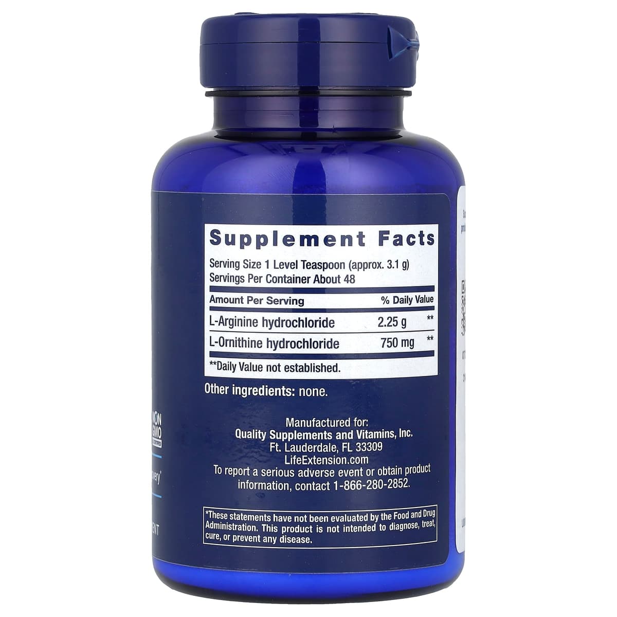 Life Extension - Arginine Ornithine Powder - 150g