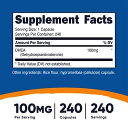 Nutricost - DHEA 100 mg - 240 kapselia