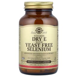 Solgar - Dry Vitamin E With Yeast Free Selenium - 100 Caps