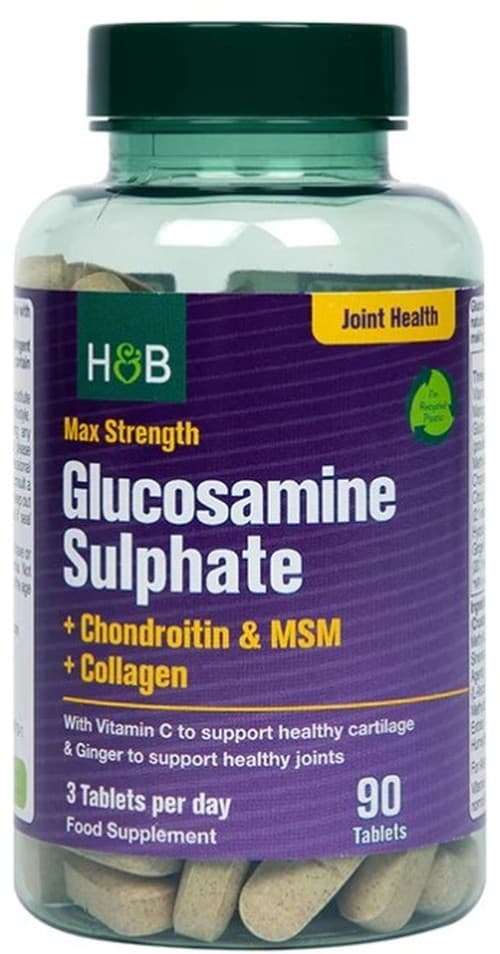Holland & Barrett - Glucosamine Sulphate, Chondroitin & MSM With Collagen - 90 Tabs