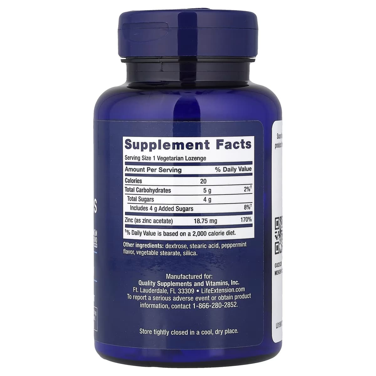Life Extension - Tehostetut sinkkitabletit - 30 tablettia