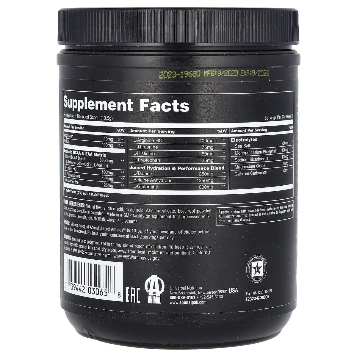 Universal Nutrition - Juiced Aminos - Forbedret BCAA