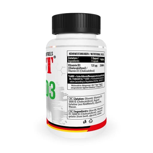 MST - Vitamin D3 - 5 000 IE, 120 mjukkapslar