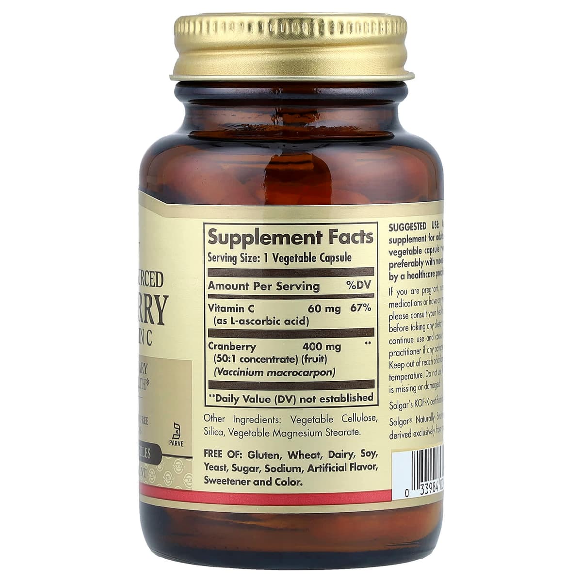 Solgar - Cranberry With Vitamin C - 60 Caps