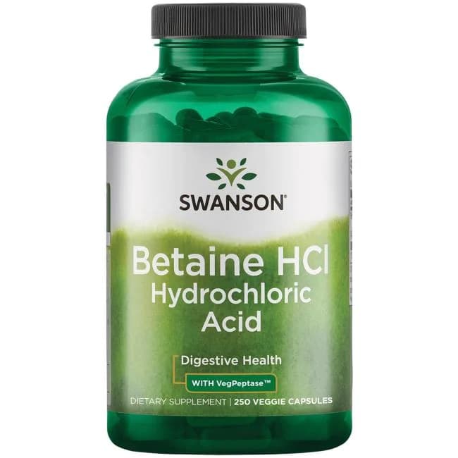 Swanson - Betaine HCL Hydrochloric Acid - 250 Vcaps