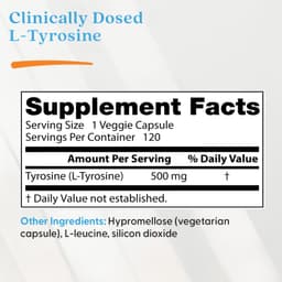 Doctor's Best - L-Tyrosine, 500mg - 120 Vcaps