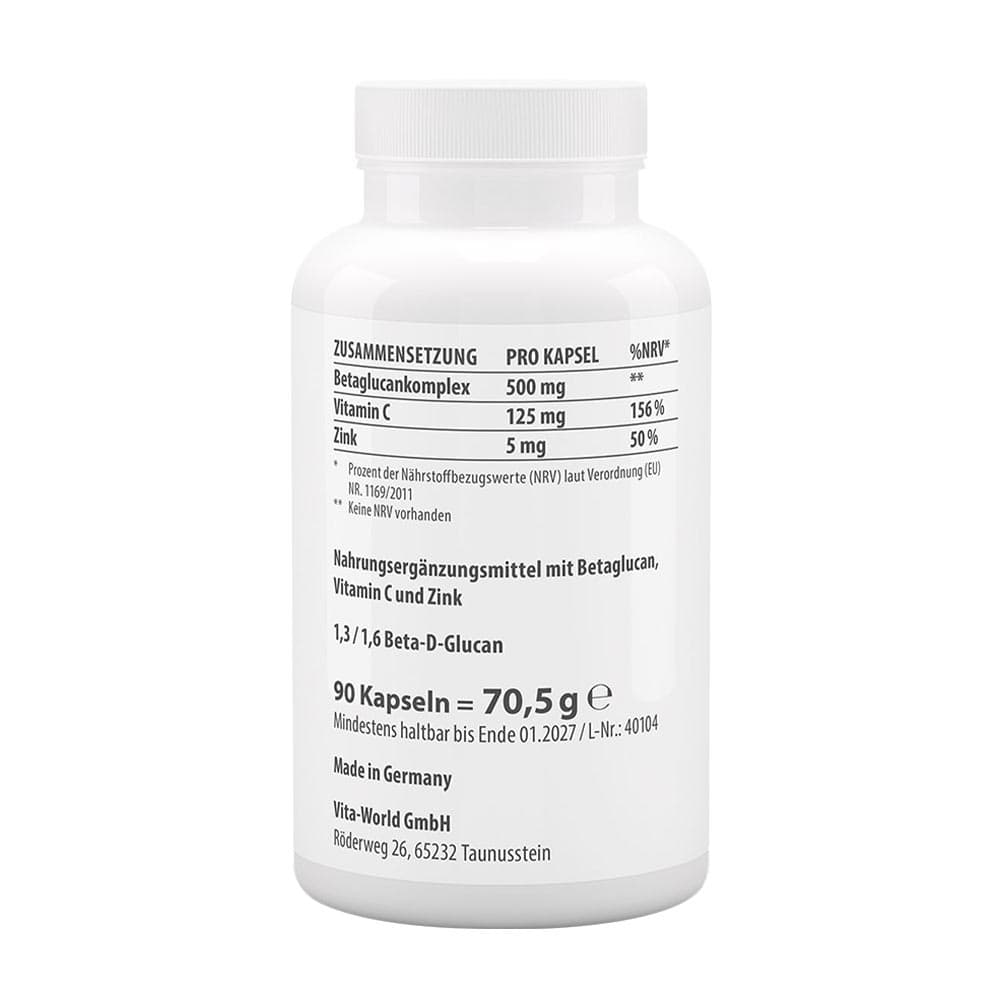 Vitaworld - Betaglukan 500 - 90 kapslar