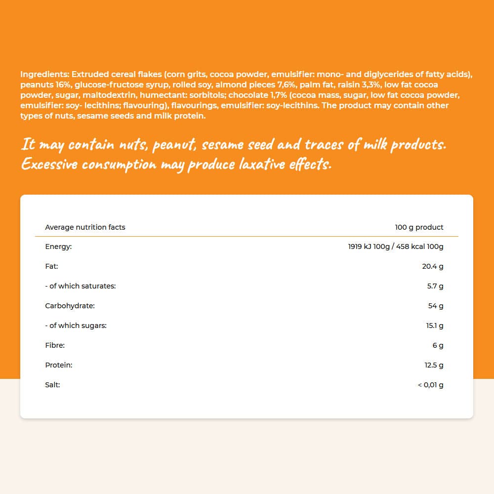 Cerbona - Mysli hunajalla, mantelilla ja kaakaolla - 200g