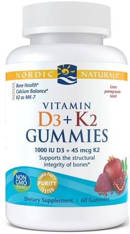 Nordic Naturals - Vitamin D3+K2 Gummies - 60 Gummies