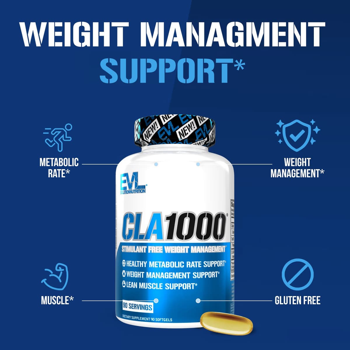 EVLution Nutrition - CLA 1000 - 90 Softgels