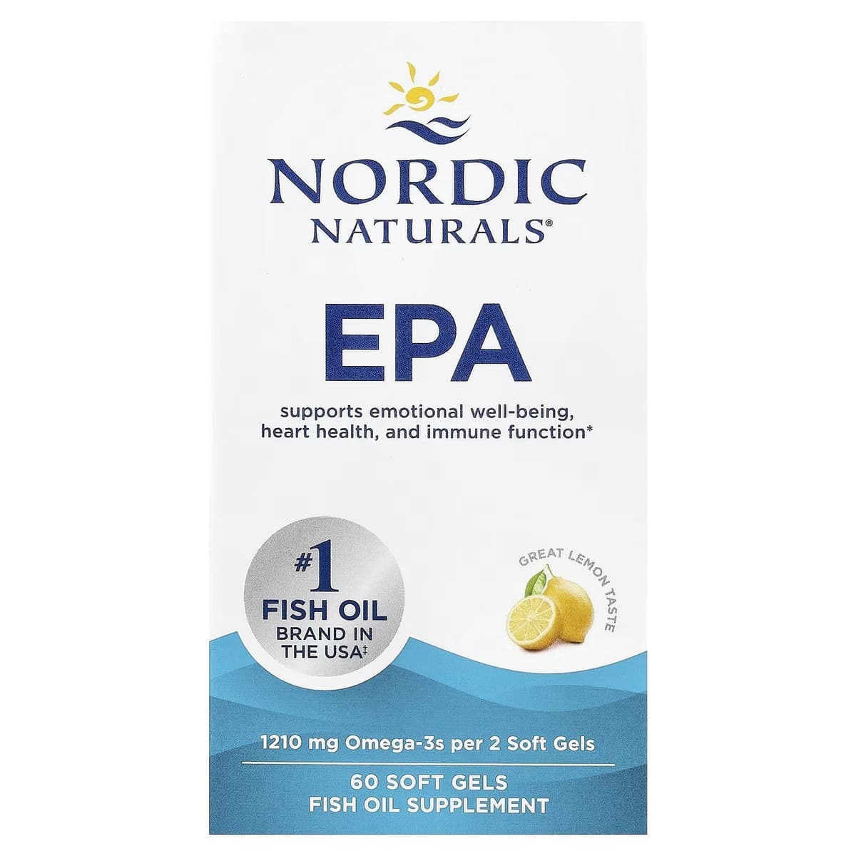 Nordic Naturals - EPA, 1210mg Lemon - 60 Sgels