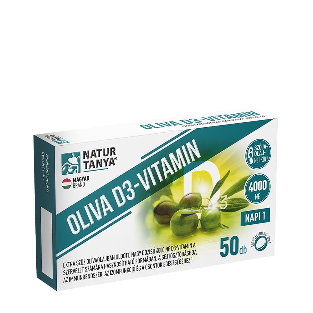 Natur Tanya - Olive D3-Vitamin - 50 db (50 Softgels) – Natur Tanya förpackning