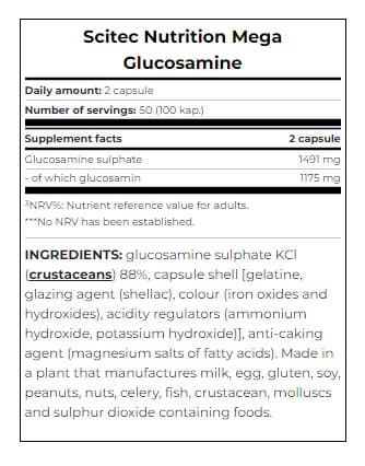 Scitec Nutrition - Mega Glukosamiini - 100 Kaps
