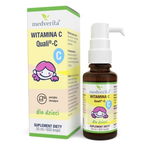 Medverita - Vitamin C Quali-C - 30 ml / 600 drops – Medverita förpackning