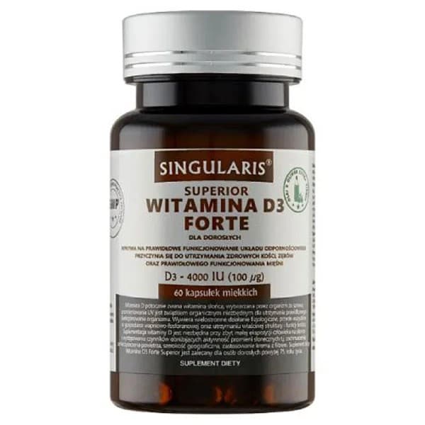Singularis - Vitamin D3 Forte 60 Soft Capsules – Singularis förpackning