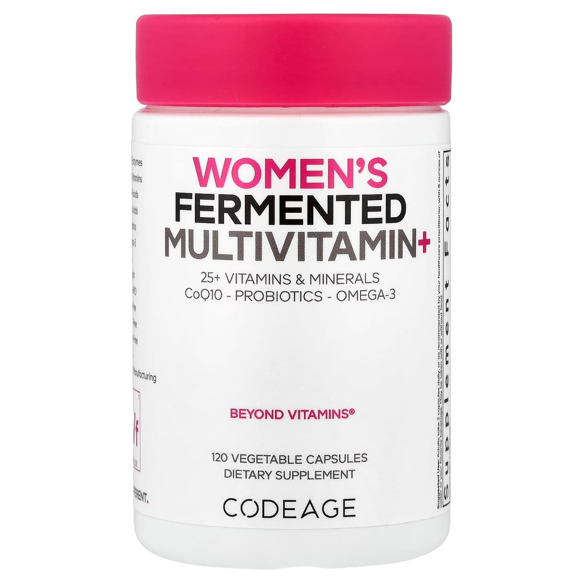 Codeage Kvinders Fermenterede Multivitamin+ - 120 Vcaps - 120 Vegetabilske Kapsler