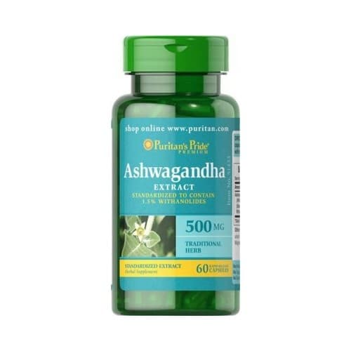 Puritan's Pride - Ashwagandha Extract - 60 Caps – Puritan's Pride förpackning