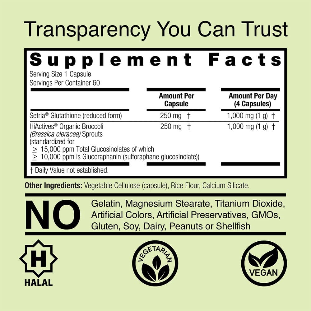 Nature'S Answer Brocco-Glutathione - 60 Vcaps
