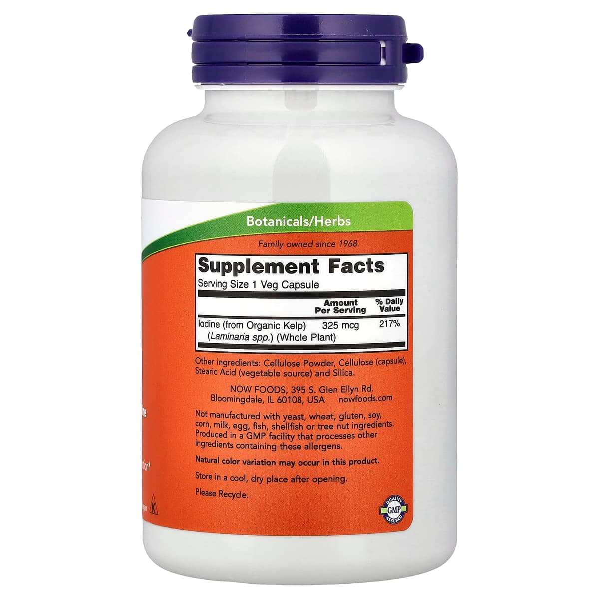 Now Foods - Kelp, 325mcg - 250 Vcaps