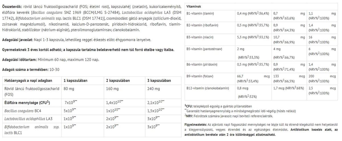 Specchiasol - Probiotic Lactobacillus Supplement - 30 Capsules