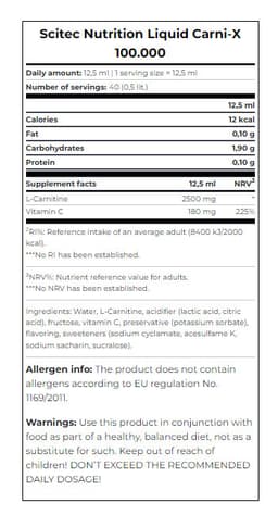 Scitec Nutrition - Liquid Carni-X 100000 - 500ml
