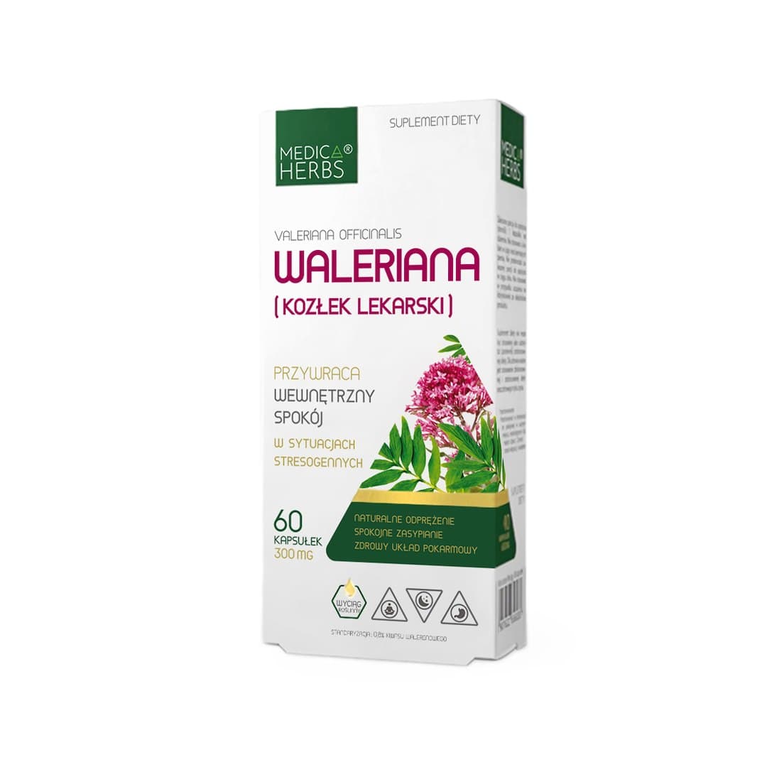 Medica Herbs - Valerian - 60 Caps – Medica Herbs förpackning