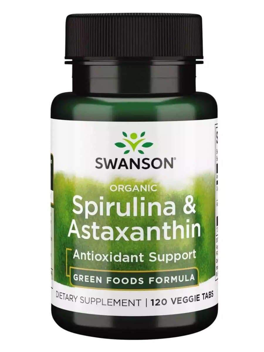Swanson - Spirulina & Astaxanthin - 120 Veggie Tabs