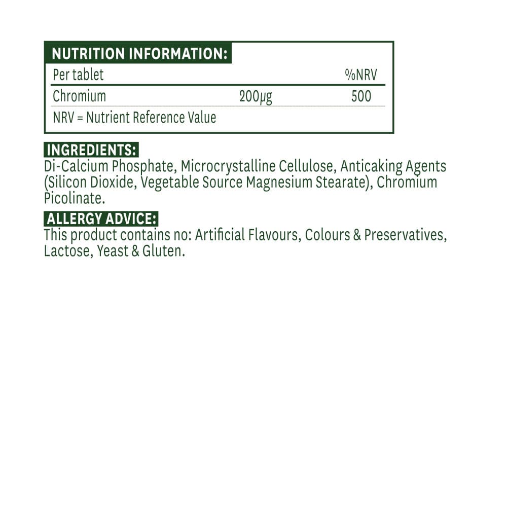 Natures Aid - Chromium Picolinate - 90 Tabs
