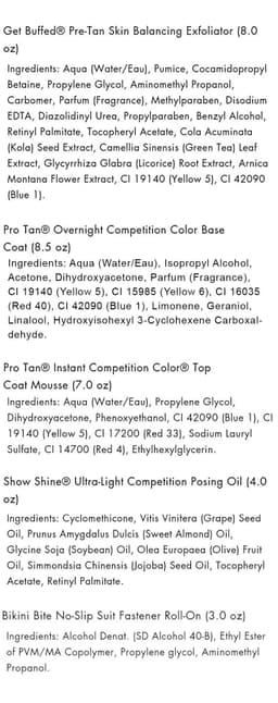 Pro Tan - Female/Bikini Kit - 5 Pcs