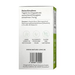 Nature Love - L-Arginine Base - 180 Caps