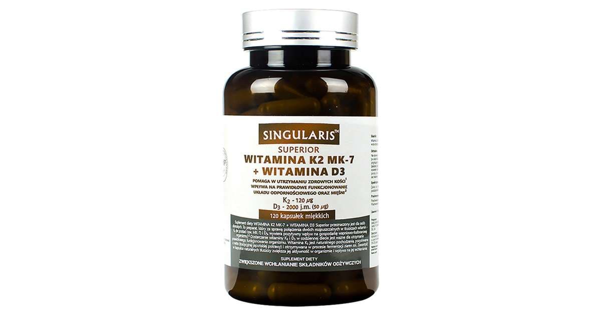Singularis - Vitamin K2 MK-7 + Vitamin D3 - 120 capsules – Singularis förpackning