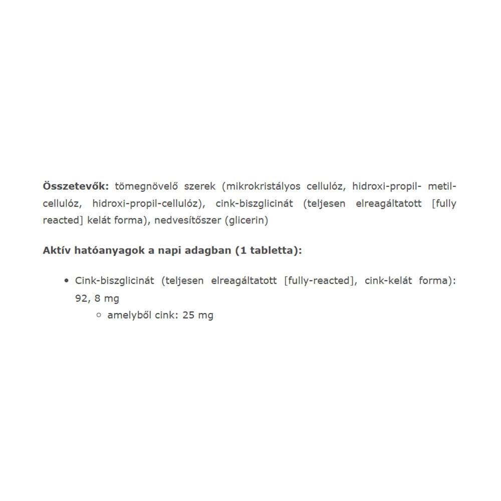 JutaVit - Zinc Bisglycinate - 60 Tablets
