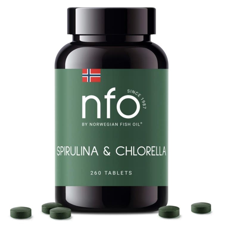 Nfo - Spirulina & Chlorella - 260 Tabs – NFO förpackning