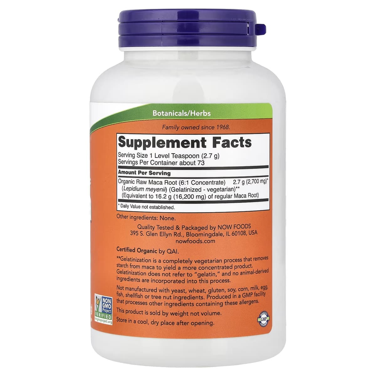 Now Foods - Maca 6:1 Concentrate, Ren Pulver - 198g