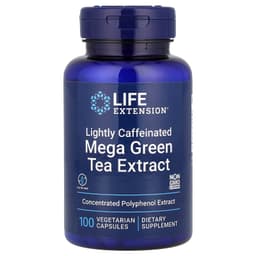 Life Extension - Lightly Caffeinated Mega Green Tea Extract - 100 Vcaps