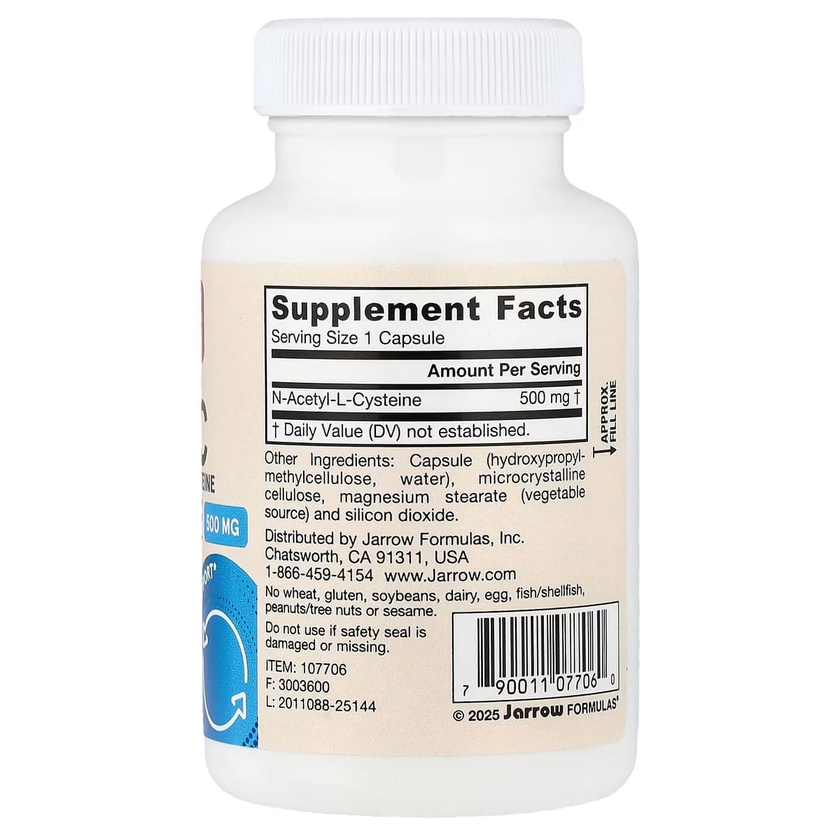 Jarrow Formulas - N-Acetyl Cysteine, 500mg - 60 Vcaps