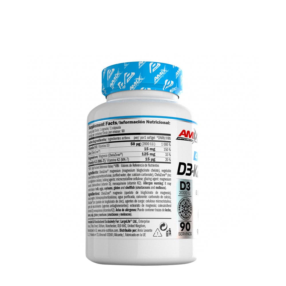 Amix - D3-K2-mg-Zn - 90 Vege-Caps
