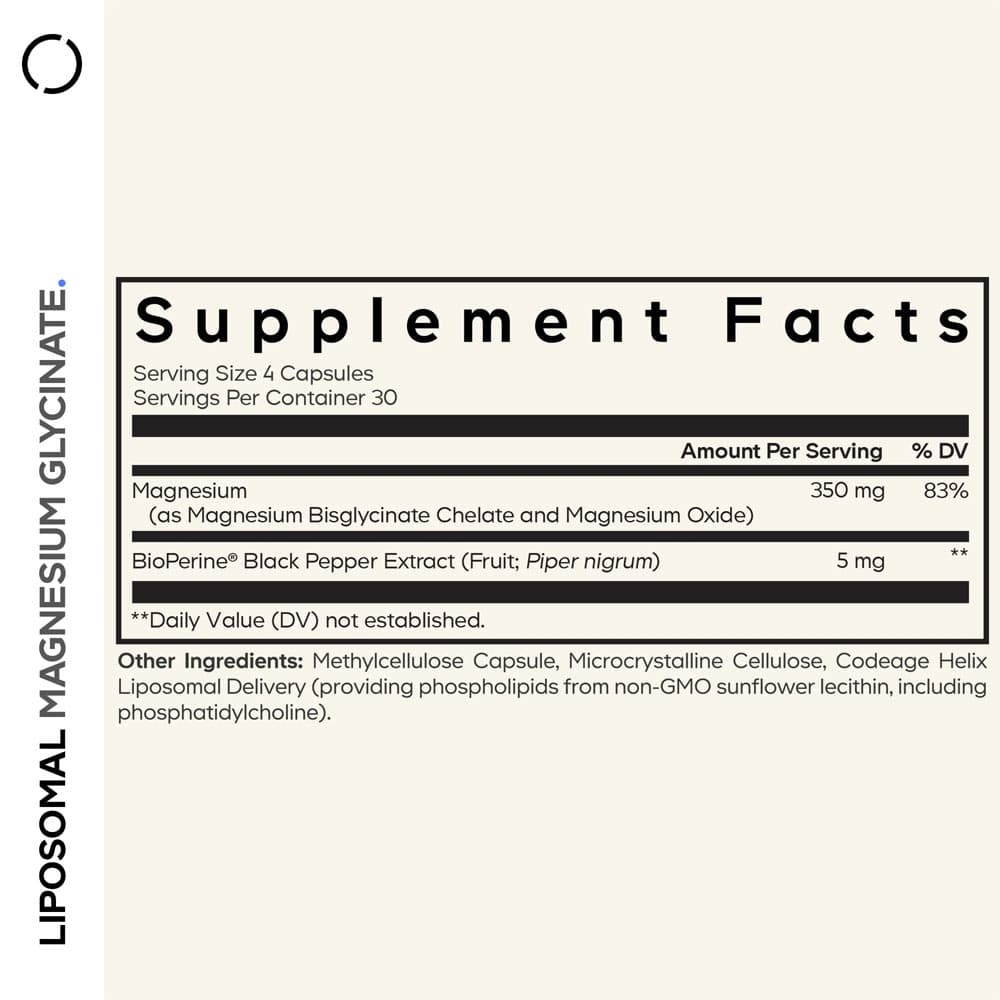 Codeage - Liposomal Magnesium Glycinate Capsules - 120 Vcaps