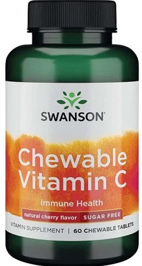 Swanson - Vitamin C Gummies Tabs - Cherry, 60 Tabs – Swanson förpackning