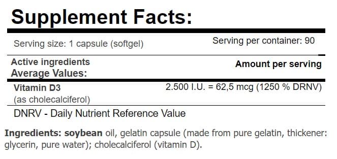 Amix - Vitamin D3 - 90 Sgels