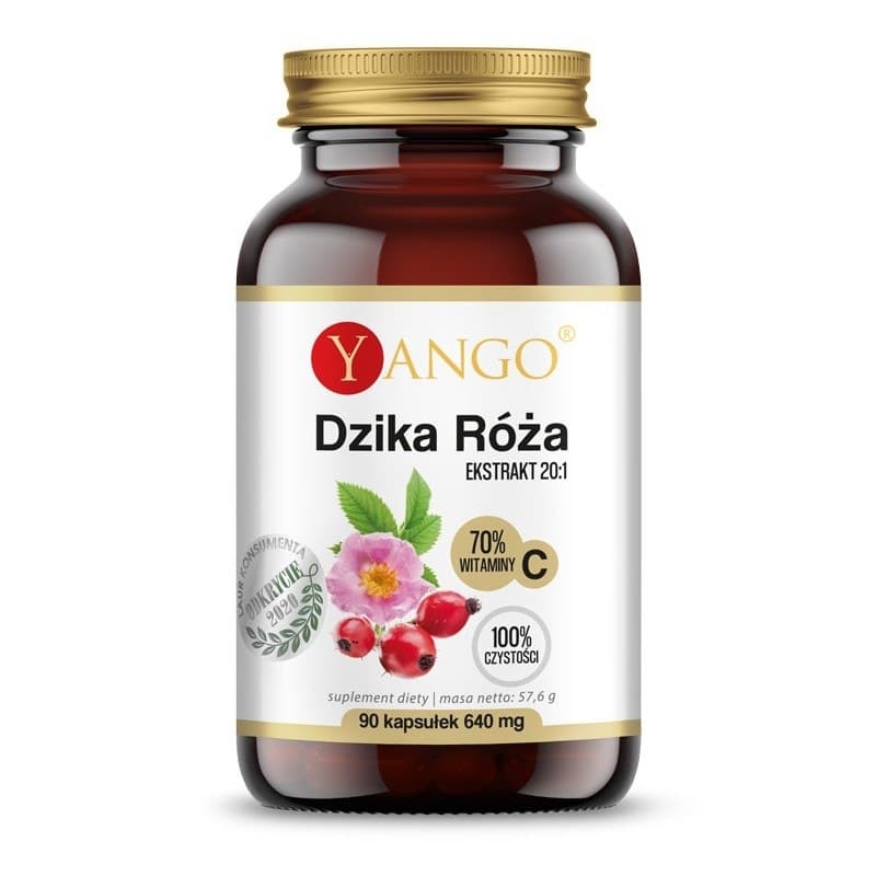 Yango - Wild Rose Extract 20:1 - 90 Caps, 640mg – Yango förpackning