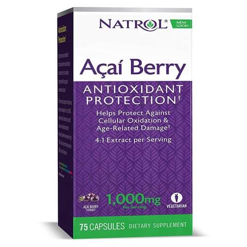 Natrol - Acai Berry Antioxidant Protection - 75 Capsules – Natrol förpackning