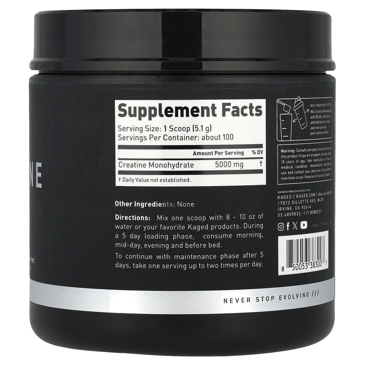 Kaged Muscle - Creatine Monohydrate - 510g